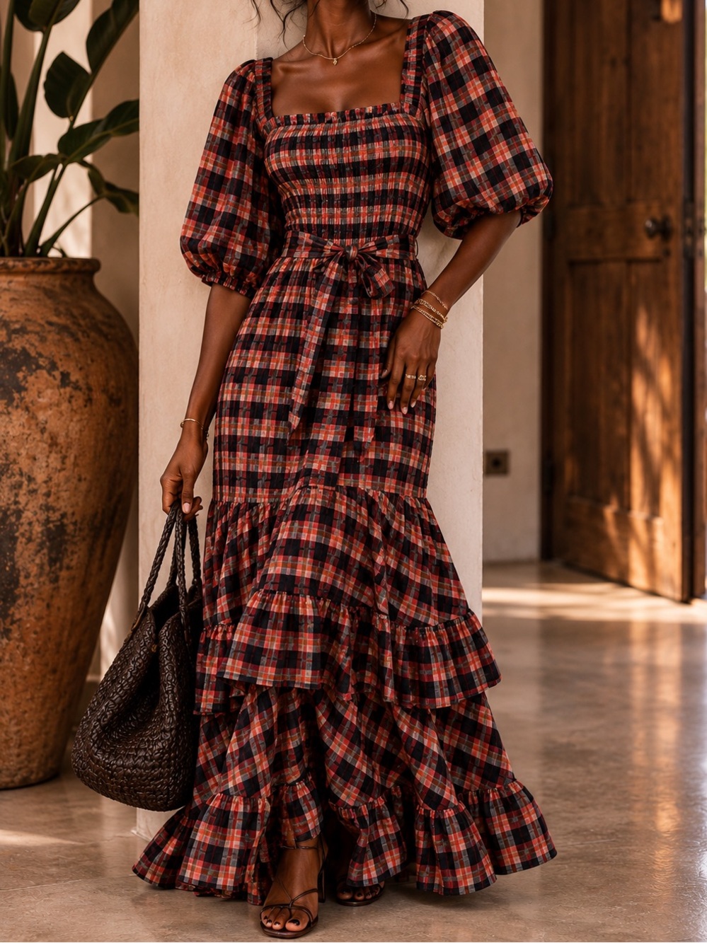 Cleobella Plaid Dress